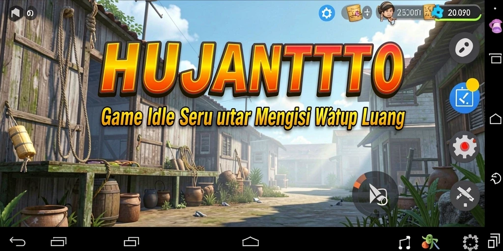 Tampilan gameplay HUJANTOTO yang menyenangkan dan santai.