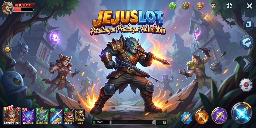 Tampilan seru dari gameplay JEJUSLOT yang mendebarkan.