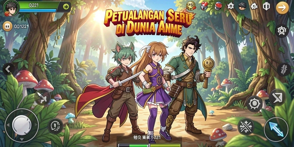 Tampilan seru gameplay Anime dalam QQ1221 dengan aksi yang memukau.