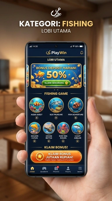 Tampilan antarmuka aplikasi playwin yang user-friendly.